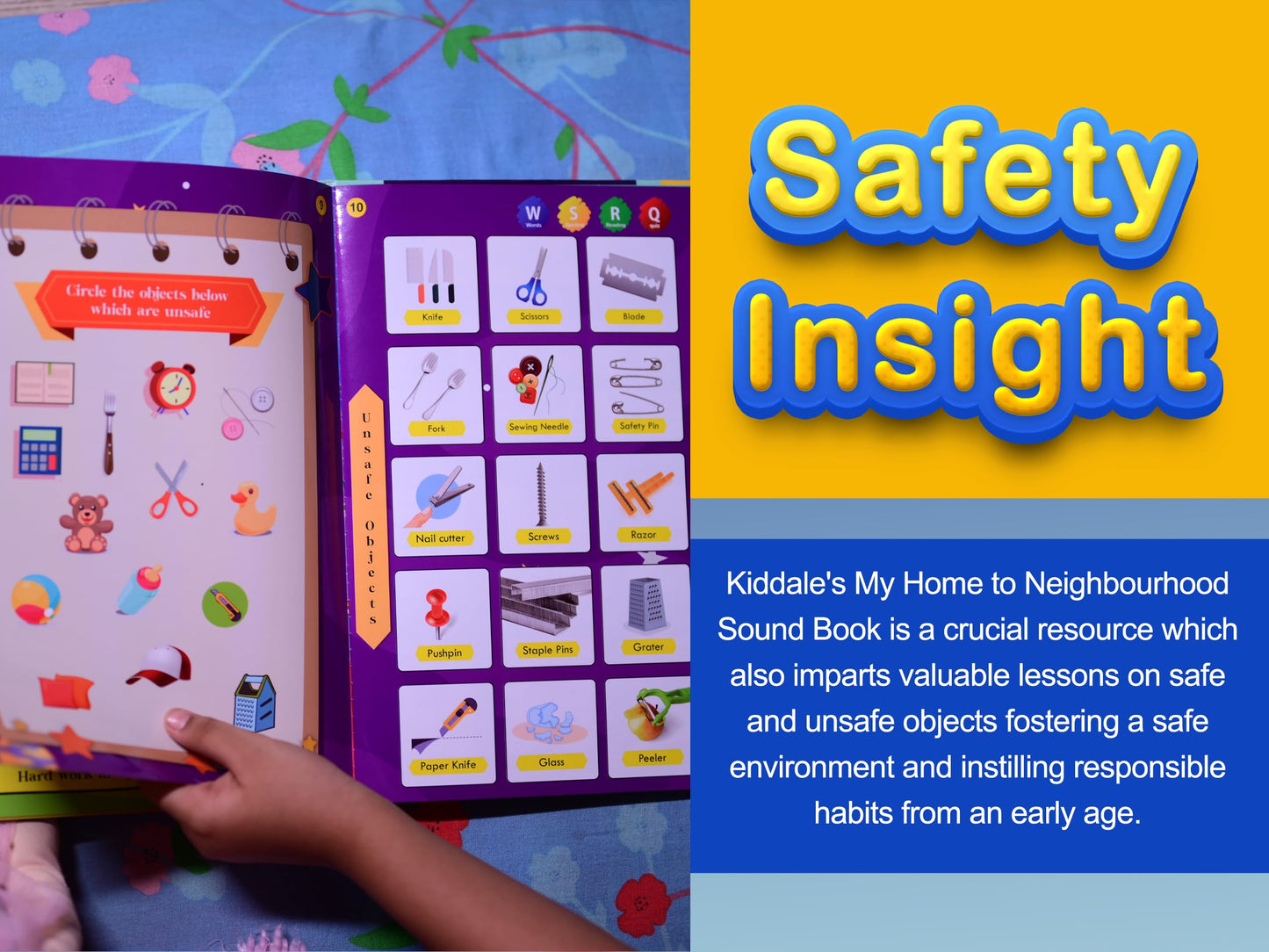 Kiddale ABC & 123 Intelligent Book for Kids| Interactive Musical Learning Sound Book |100% Human Audio- No Computerized Voice| Activities, Rhymes, Stories| 24 Pages| Best Gift for Ages 1-5+