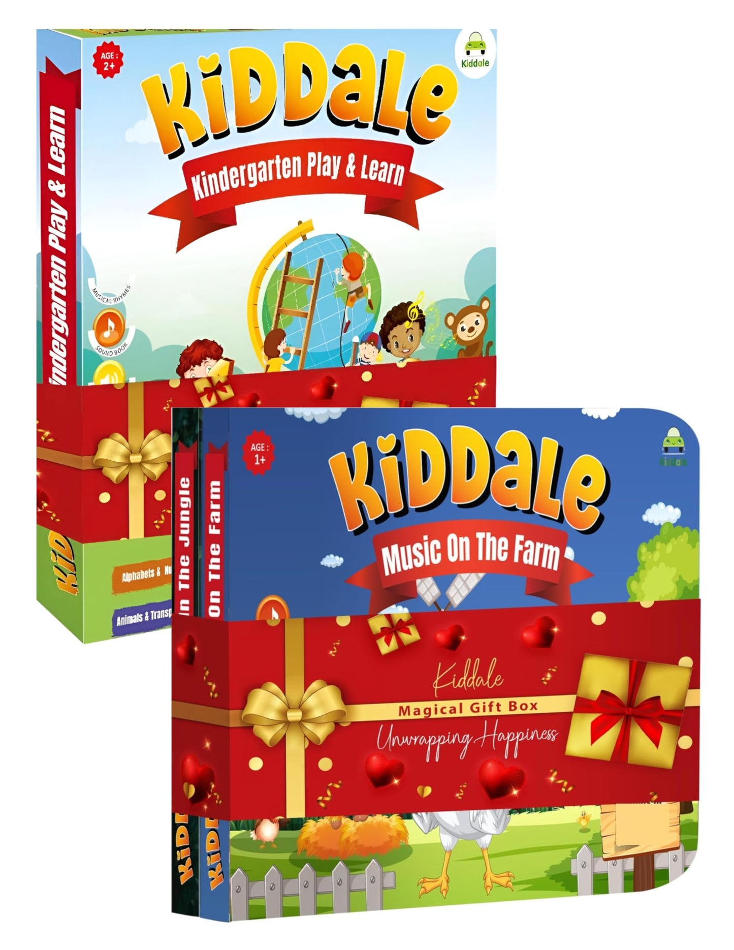 Kiddale ABC & 123 Intelligent Book for Kids| Interactive Musical Learning Sound Book |100% Human Audio- No Computerized Voice| Activities, Rhymes, Stories| 24 Pages| Best Gift for Ages 1-5+