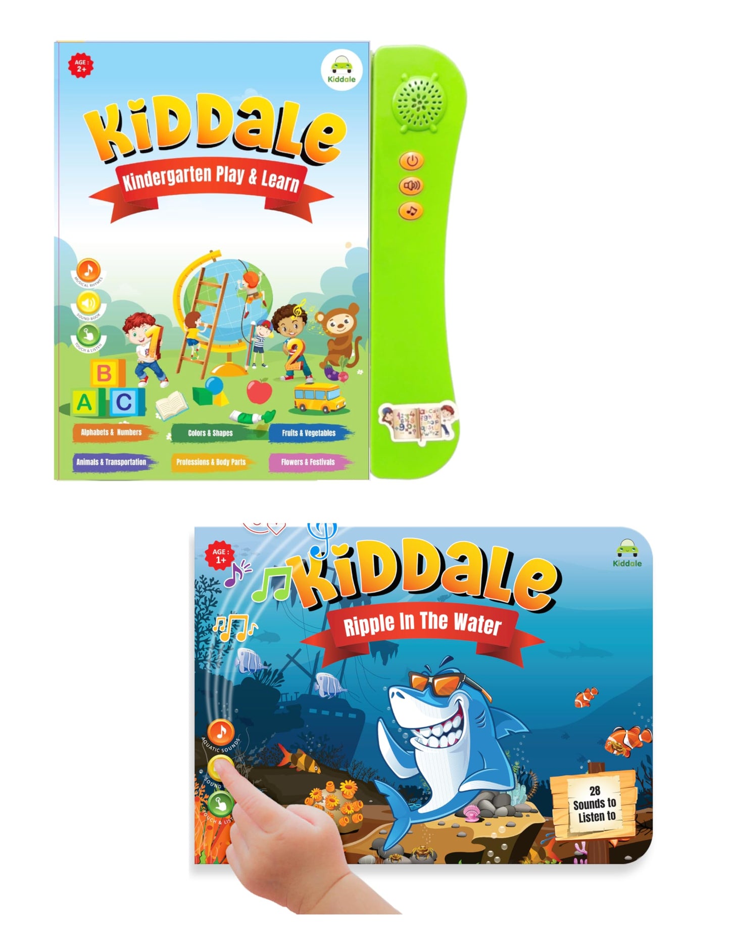 Kiddale ABC & 123 Intelligent Book for Kids| Interactive Musical Learning Sound Book |100% Human Audio- No Computerized Voice| Activities, Rhymes, Stories| 24 Pages| Best Gift for Ages 1-5+