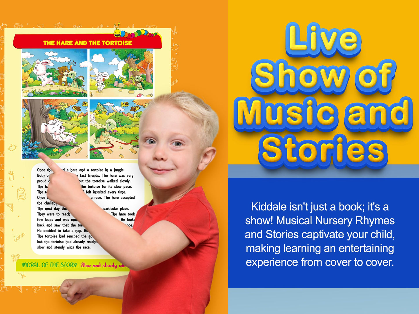 Kiddale ABC & 123 Intelligent Book for Kids| Interactive Musical Learning Sound Book |100% Human Audio- No Computerized Voice| Activities, Rhymes, Stories| 24 Pages| Best Gift for Ages 1-5+