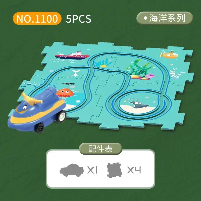 Kids Electric Rail Car Puzzle